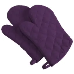 DII&reg; Terry Oven Mitts, 2ct. Eggplant