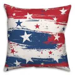 18" Distressed Stars & Stripes Indoor Outdoor Pillow