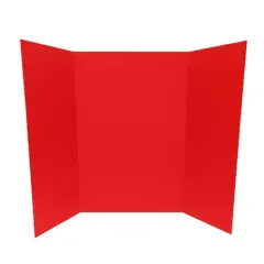 Corrugated Tri-Fold Display Board, 36" x 48" Red