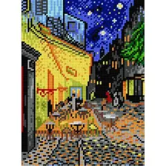 Orchidea Gobelin Canvas For Halfstitch Without Yarn After Vincent Van Gogh - Cafe Terrace At Night