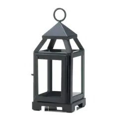 8.75" Black Mini Contemporary Lantern