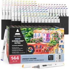 Arteza&reg; 120 Color Dual Tip Alcohol Marker Set
