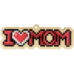 Wizardi Diamond Painting Ornament Kit I Love Mom