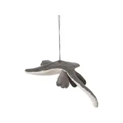 Hello Honey&reg; 8.5" Gray & Cream Stingray Velvet Ornament