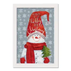 Have a Holly Jolly Christmas White Framed Wall Art
