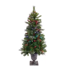 4ft. Pre-Lit Crestwood&reg; Spruce Artificial Christmas Entrance Tree, Twinkly&trade; LED Lights