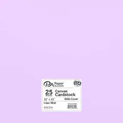 PA Paper&trade; Accents 12" x 12" 80lb. Canvas Cardstock Paper, 25 Sheets Lilac Mist