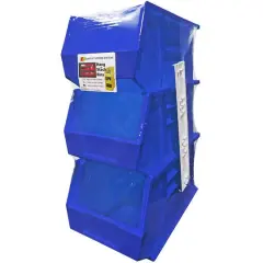 Quantum Storage Systems&reg; ULTRA Stack & Hang 3 Bin Set Blue