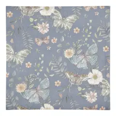 Butterflies Cotton Twill Napkin Blue