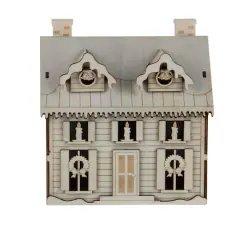 6.25" Unfinished Country House DIY LED Wood D&eacute;cor by Make Market&reg;
