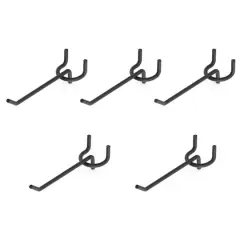 Black Pegboard Hooks by Simply Tidy&reg;, 5ct.