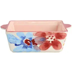 Spice by Tia Mowry 2qt. Goji Blossom Square Ceramic Baker Pan