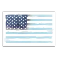 Nautical American Flag Canvas Wall Art