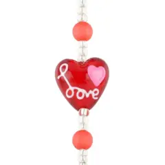 Red Lampwork Glass Love Heart Beads by Bead Landing&trade;