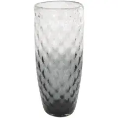 21" Black Ombre Handmade Glass Vase