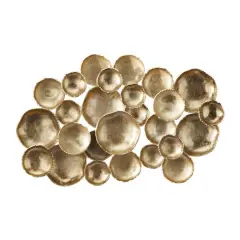 Gold Aluminum Modern Wall Decor, 43" x 4" x 29"