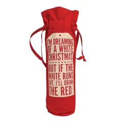 Personality Case&trade; Red White Christmas Gift Tag Wine Bag