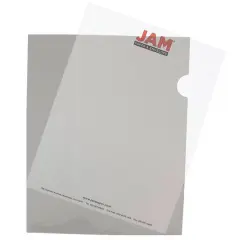 JAM Paper 9" x 11.5" Plastic Sleeve Page Protectors, 120ct. Smoke Gray