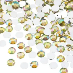 John Bead 6mm Acrylic Round Flat Back Rhinestones, 1,000ct. Yellow AB