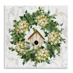 Stupell Industries Spring Birdhouse Wreath Wall Plaque Art