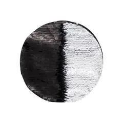 Craft Express 7" Sublimation Round Sequin Patches, 2ct. Black/White