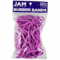JAM Paper Size 64 Rubber Bands, 100ct. Purple