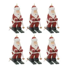 6ct. Santa on Skis Ornament