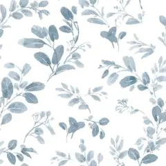RoomMates Blue Dancing Leaves Peel & Stick Wallpaper