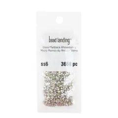 SS6 Glass Round Flatback Rhinestones by Bead Landing&trade; Aurora Borealis