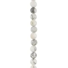White Howlite Faceted Coin Beads, 8mm by Bead Landing&trade;
