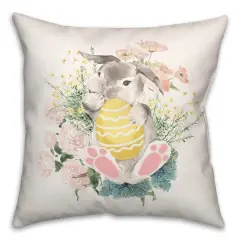 Rabbit Easter Egg 18" x 18" Indoor / Outdoor Pillow