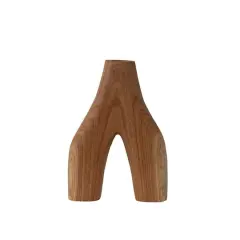 Hello Honey&reg; 12" Natural Decorative Arched Wood Vase