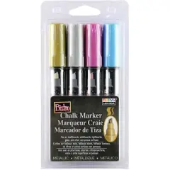 Marvy&reg; Uchida Bistro Metallics Chisel Tip Chalk Marker Set, 4ct.