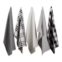 DII&reg; Black Farmhouse Woven Dishtowel Set