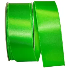 JAM Paper 2.5" x 50yd. Wired Satin Ribbon Citrus