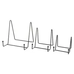 Black Metal Wide Triangle Display Easel Set