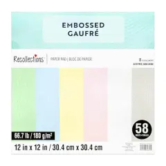 12" x 12" Embossed Paper Pad by Recollections&trade;, 58 Sheets
