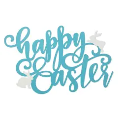 Glitzhome&reg; 18" Easter Metal "Happy Easter" Door Hanger