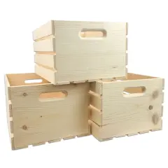 Wilson&reg; Enterprises 18" x 10" Pine Handle Crates, 3ct.