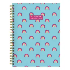 TF Publishing 2024 - 2025 Blue Sky Rainbows Medium Spiral Planner