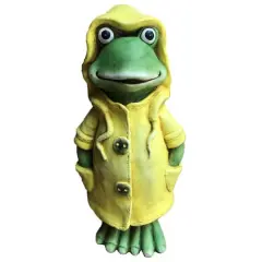 Santa's Workshop 17" Yellow Raincoat Frog Accent