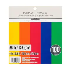 Primary 6" x 6.5" Cardstock Paper by Recollections&trade;, 100 Sheets