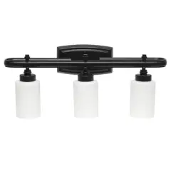 Lalia Home Essentix 23" 3-Light Vanity Fixture Black