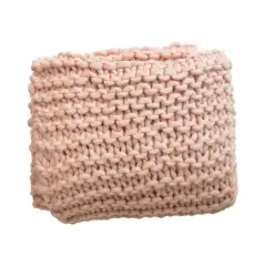 Hello Honey&reg; Pink Crocheted Fabric Throw
