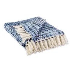 DII&reg; Blue Tone Diagonal Stripe Acrylic Throw