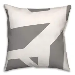 18" x 18" Geometric Blocks Versatile Throw Pillow Gray