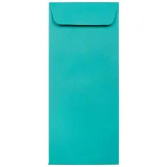 JAM Paper 4.125" x 9.5" Policy Business Colored Envelopes, 50ct. Sea Blue