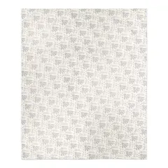 Gray Floral Sherpa Fleece Blanket