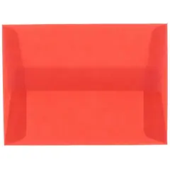 JAM Paper A6 Translucent Vellum Envelopes, 25ct. Primary Red