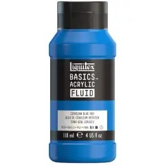 Liquitex&reg; BASICS&reg; Acrylic Fluid, 4oz. Cerulean Blue Hue